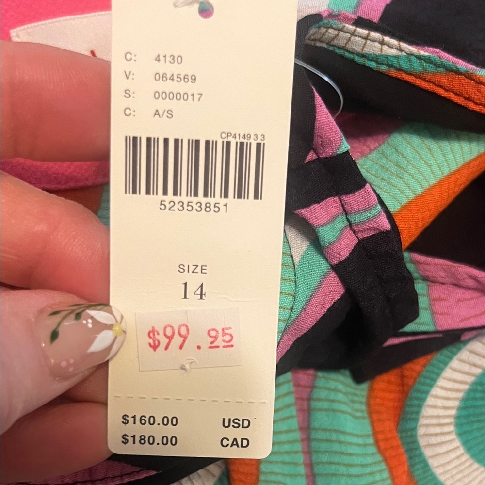 Colorful Geometric Print Dress - Picture 5 of 5